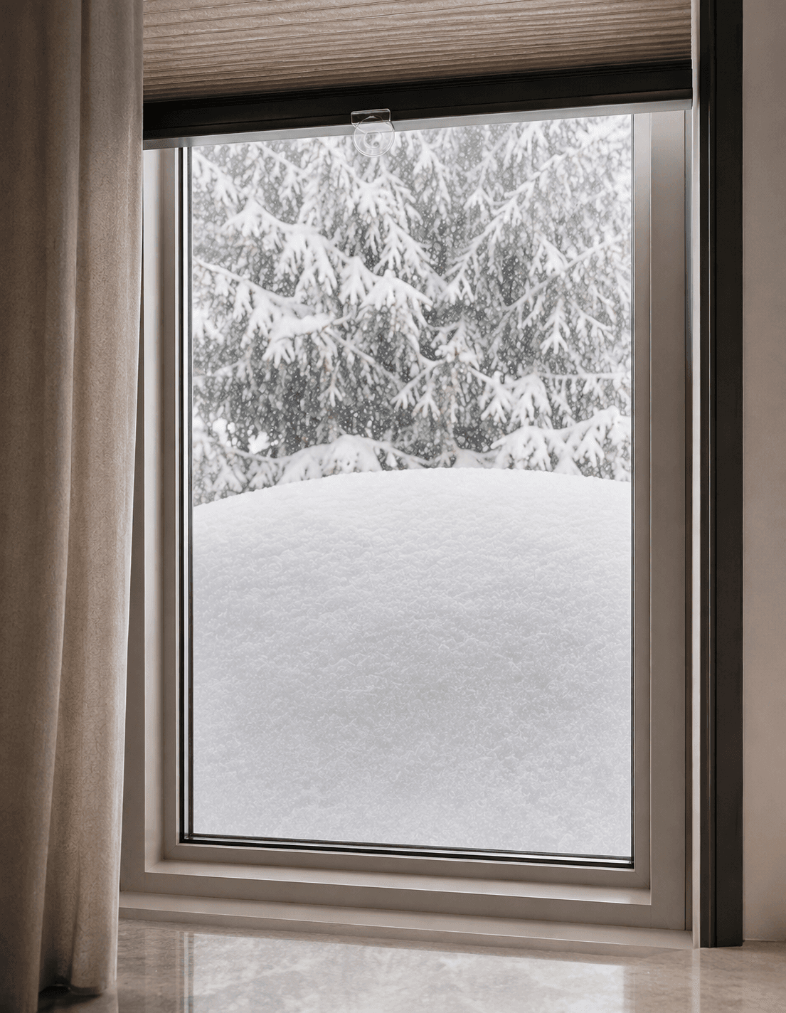 Toronto boutique office architectural window view in winter